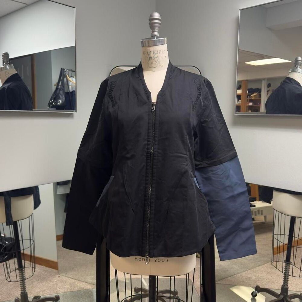 Kiko Kostadinov Black and Blue Zip Up Jacket